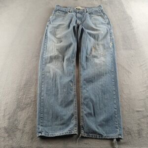 Vintage Levis 569 Jeans Mens 32x32* Blue Light Wash Distressed Loose Baggy